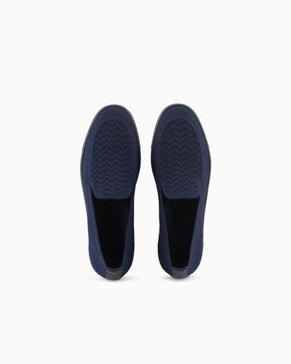 Slip footwear  in knit with jacquard chevron pattern