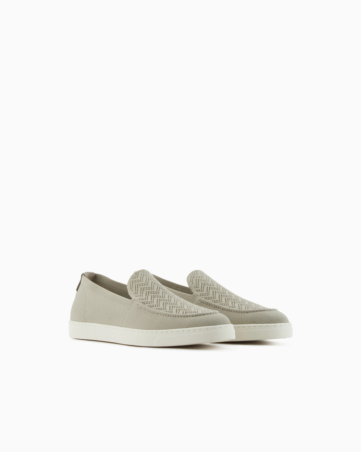 Slip footwear  in knit with jacquard chevron pattern