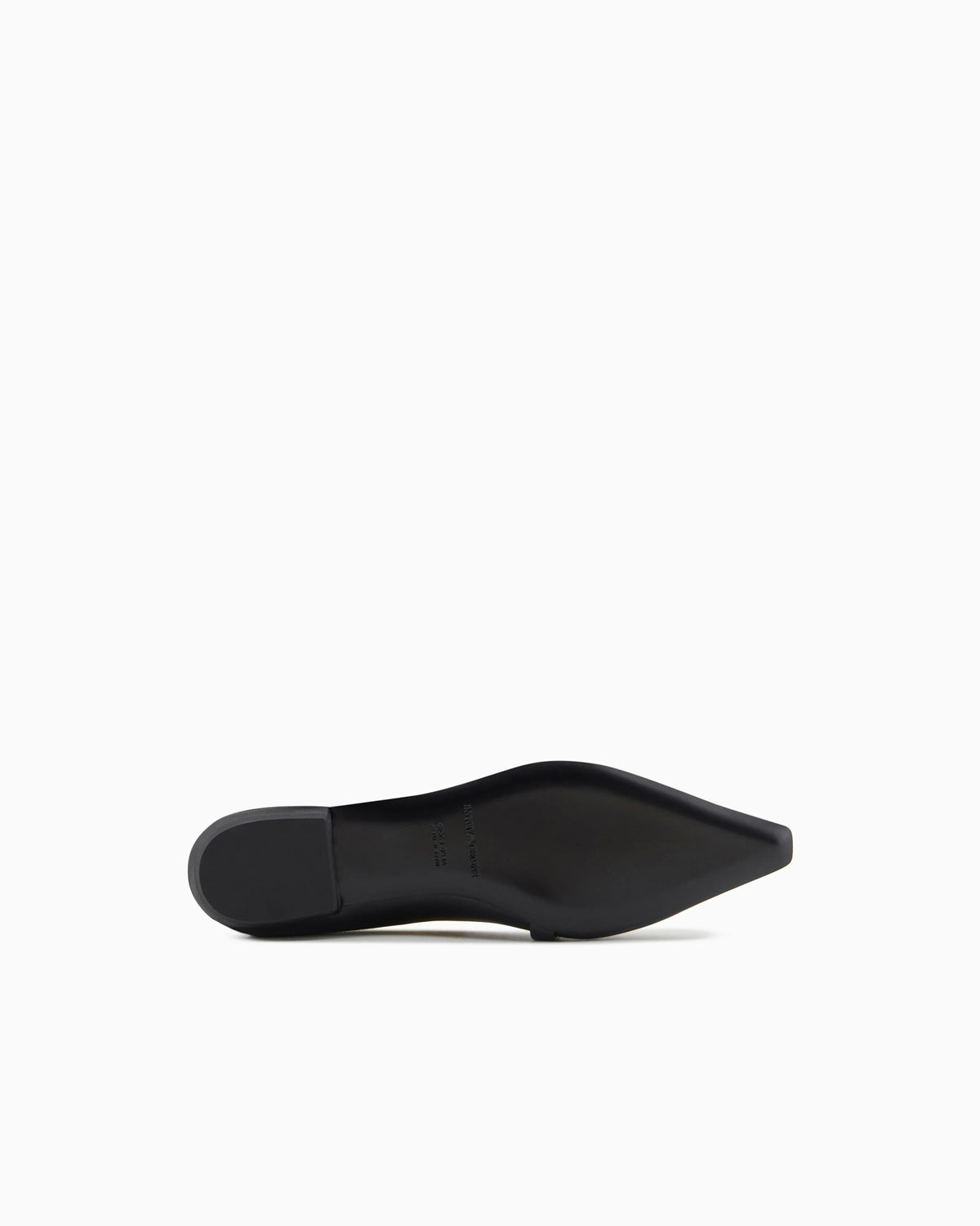Nappa-leather pointed-toe ballerinas with eagle plate
