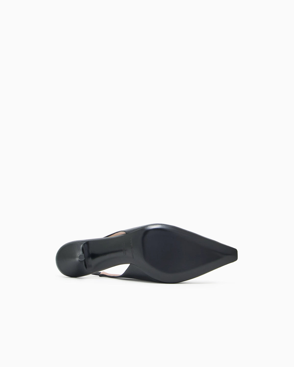 Nappa-leather slingback court shoes with eagle plate