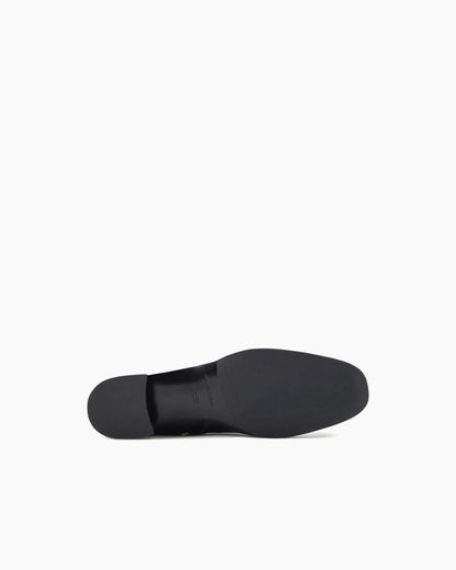 Nappa-leather ankle boots with an eagle plate