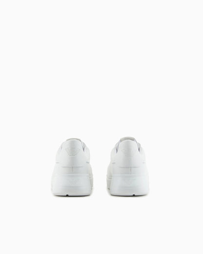 High-top sneaker in tumbled leather with laces Essential