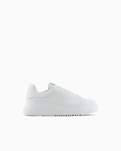 High-top sneaker in tumbled leather with laces Essential
