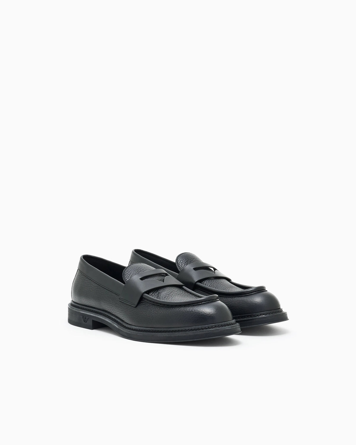 Pebbled leather loafers