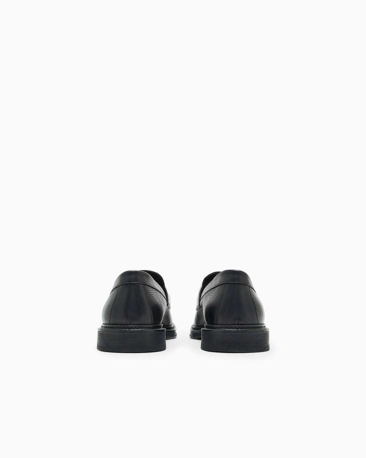 Pebbled leather loafers