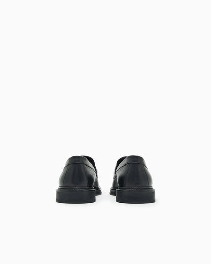 Pebbled leather loafers