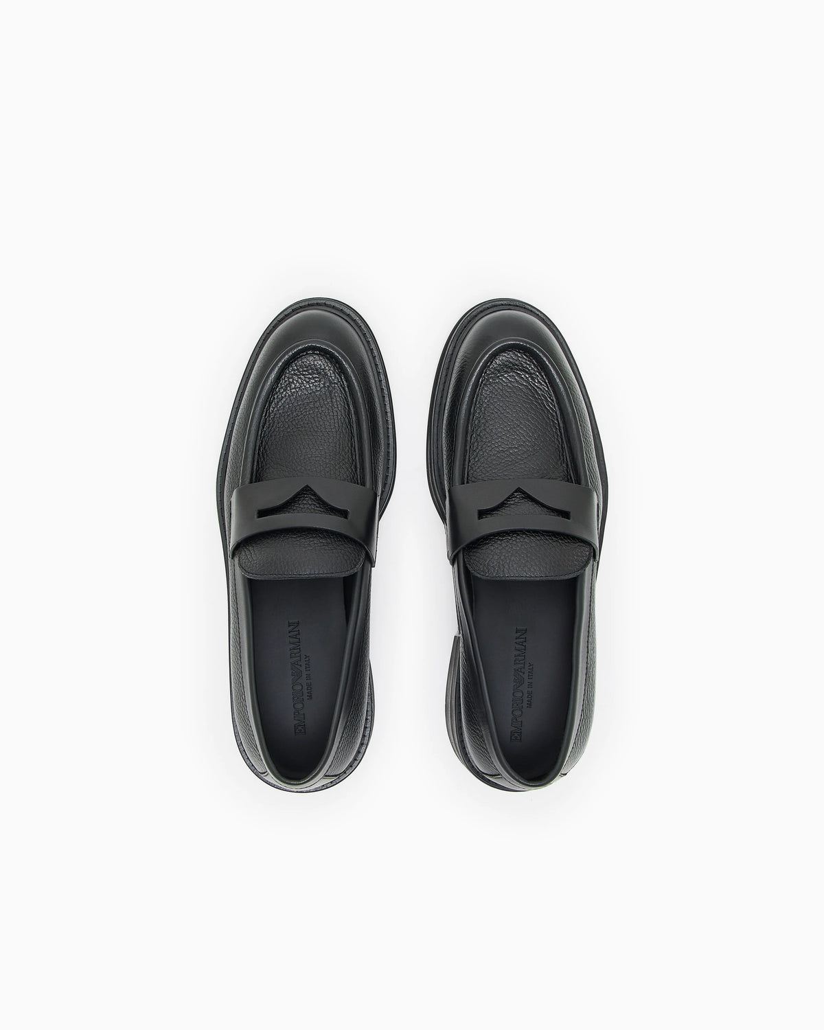 Pebbled leather loafers