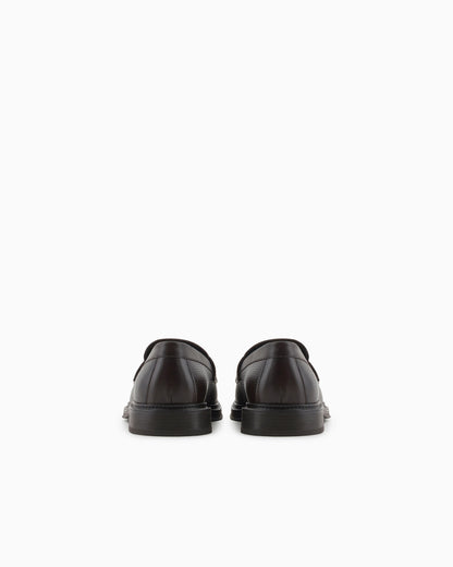 Pebbled leather loafers