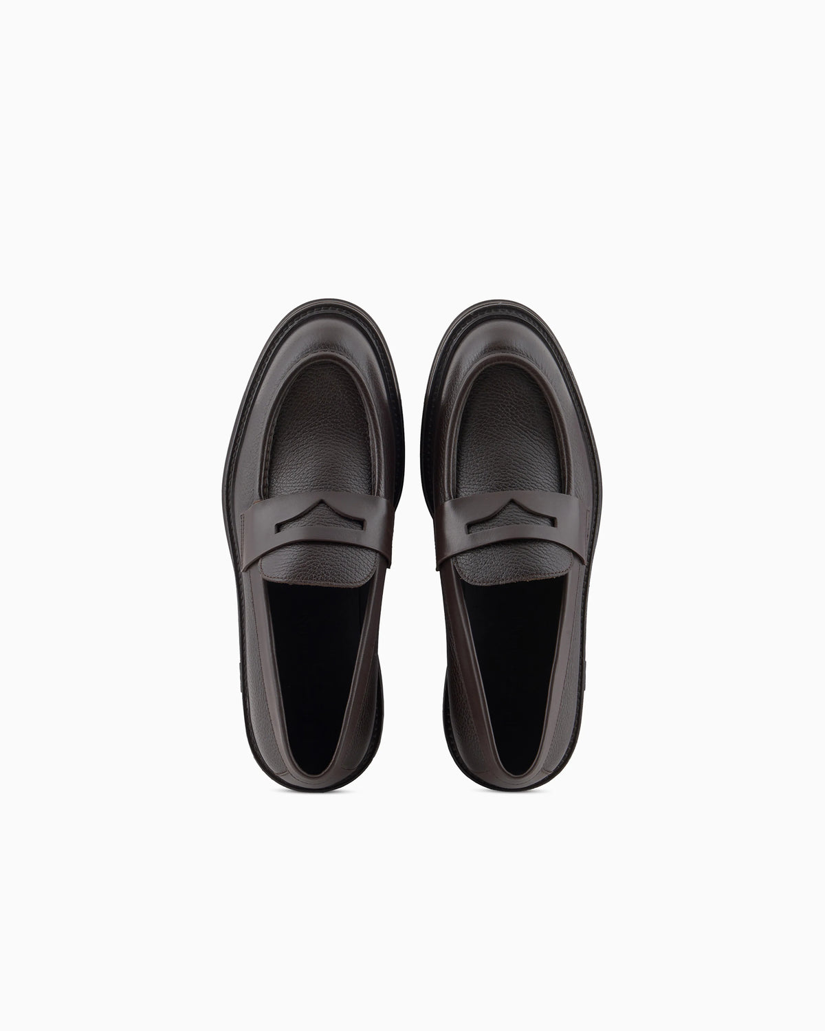 Pebbled leather loafers