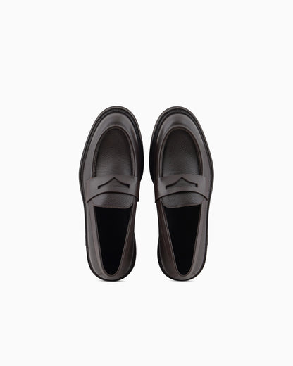 Pebbled leather loafers