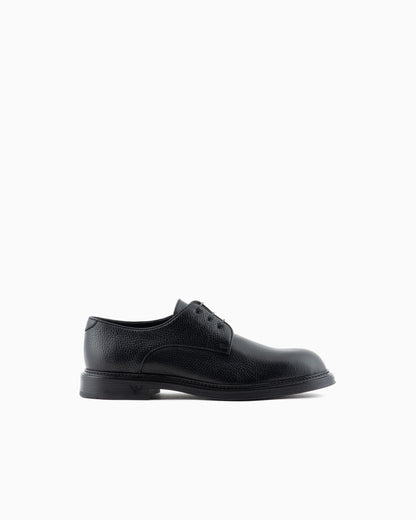 Pebbled leather derby shoes with rubber sole Essential