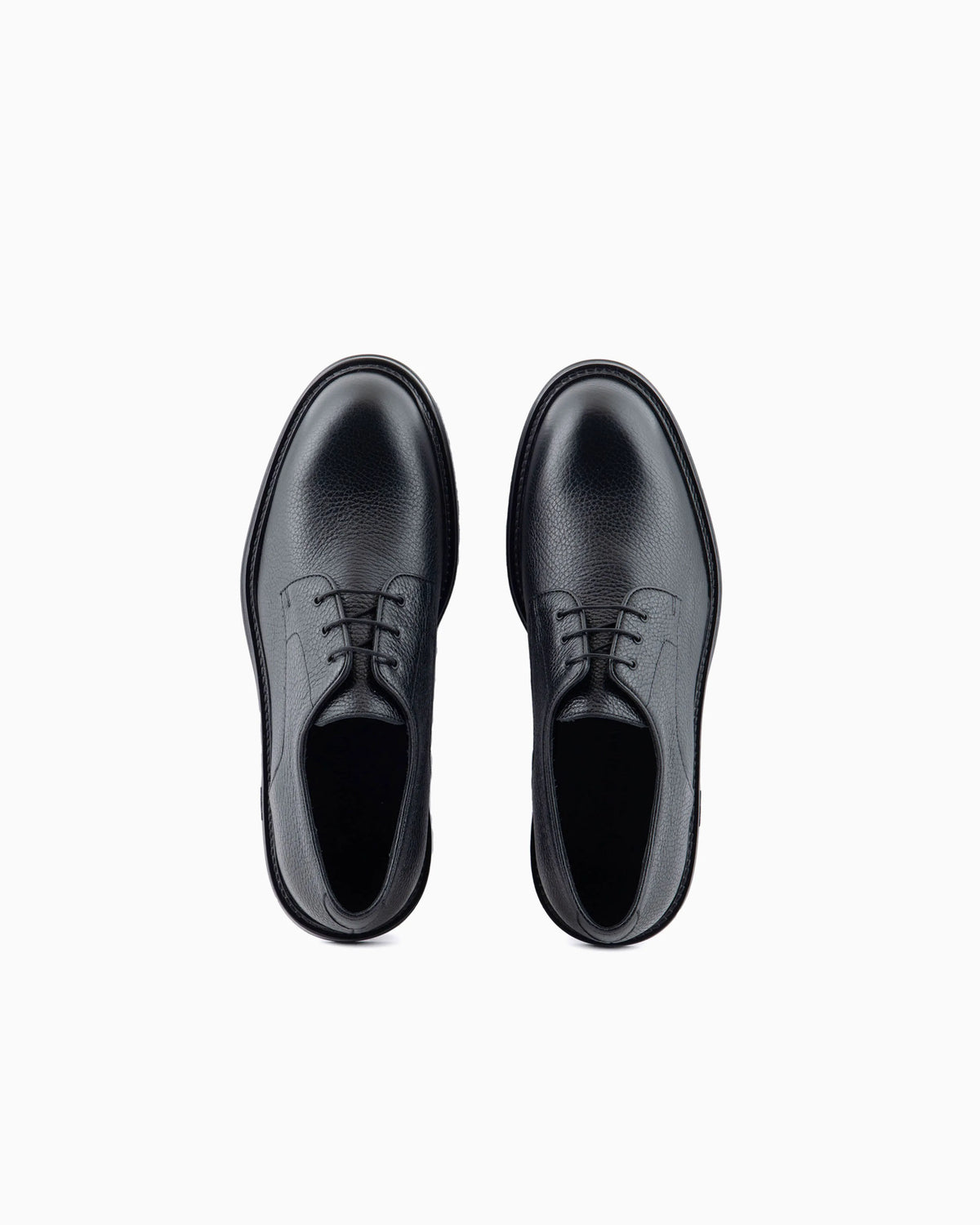 Pebbled leather derby shoes with rubber sole Essential