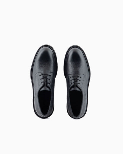 Pebbled leather derby shoes with rubber sole Essential