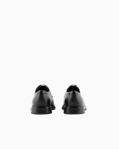 Pebbled leather derby shoes with rubber sole Essential