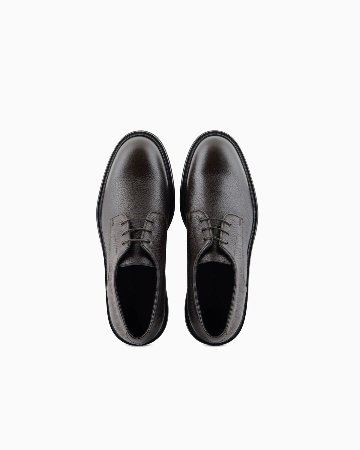 Pebbled leather derby shoes with rubber sole Essential
