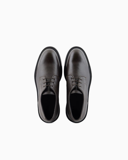 Pebbled leather derby shoes with rubber sole Essential
