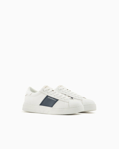 Leather sneakers with logo detail