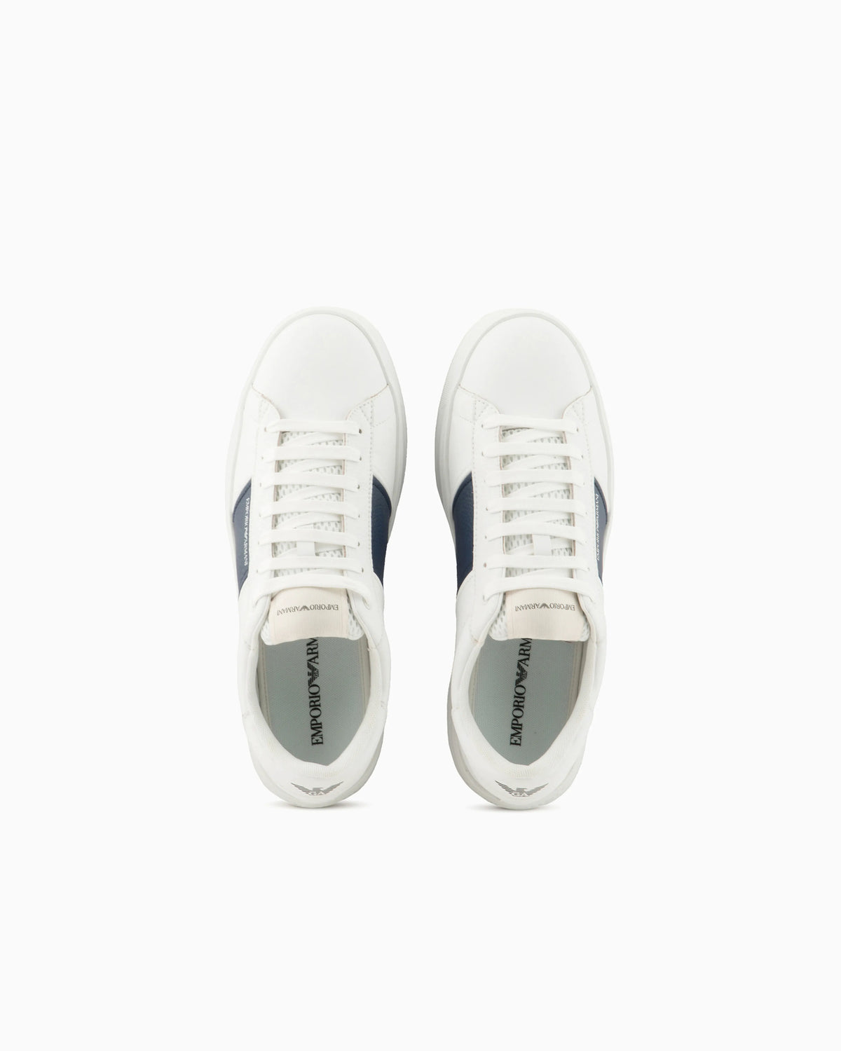 Leather sneakers with logo detail