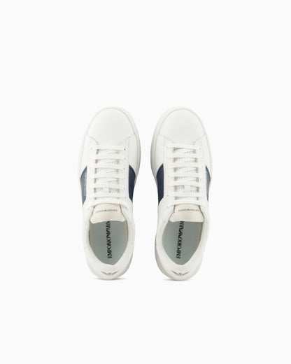 Leather sneakers with logo detail