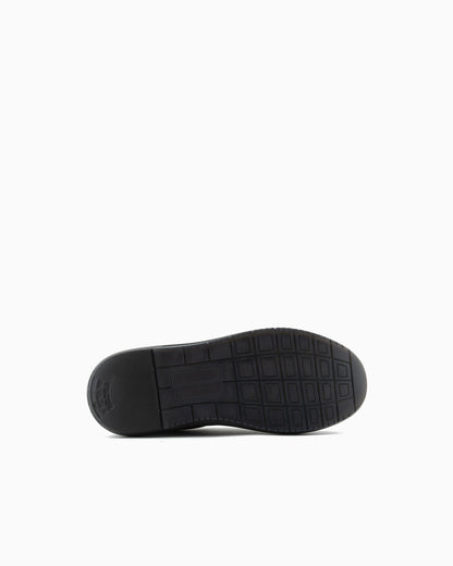 Low-top sneaker in smooth leather with side logo