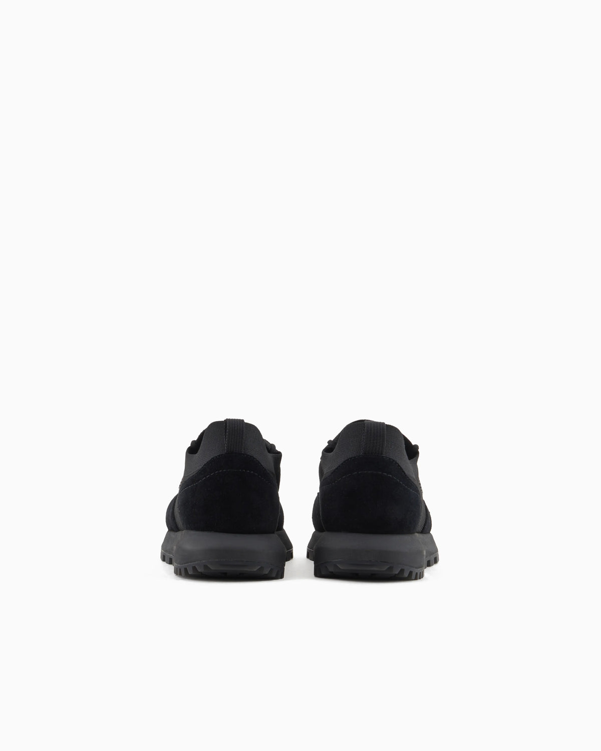 Knit sneakers with suede details