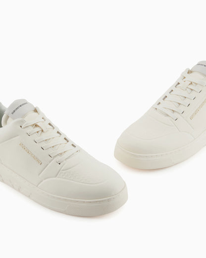 Leather sneakers with side logo
