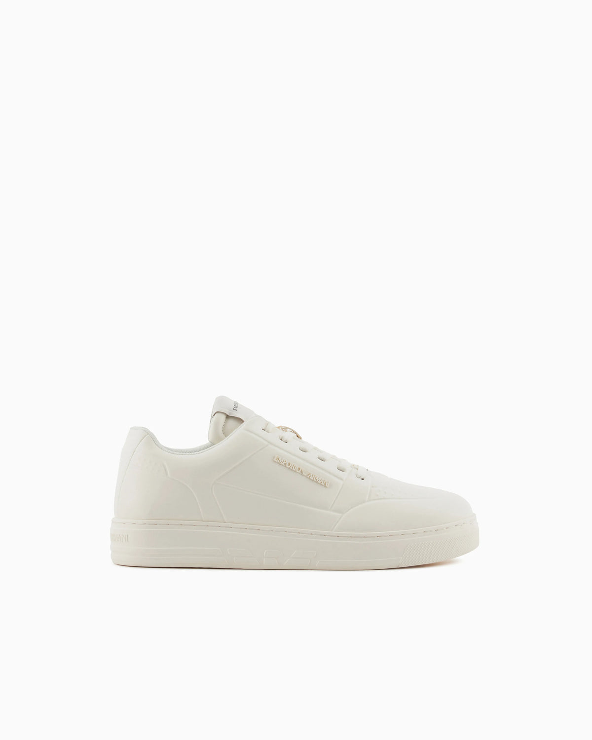 Leather sneakers with side logo