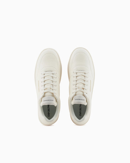 Leather sneakers with side logo