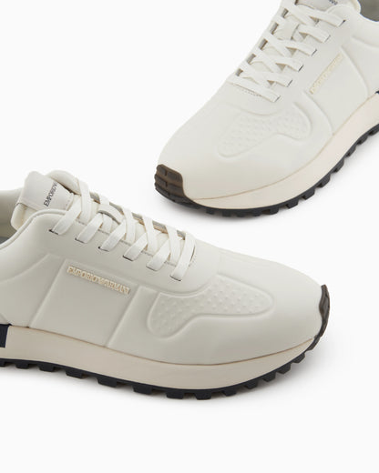Leather sneakers with thermoformed details