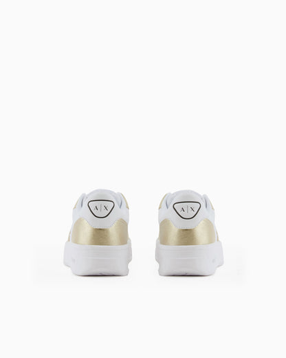 Sneakers with metallic inserts