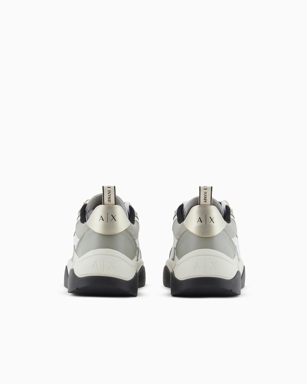 Leather sneakers with logo application