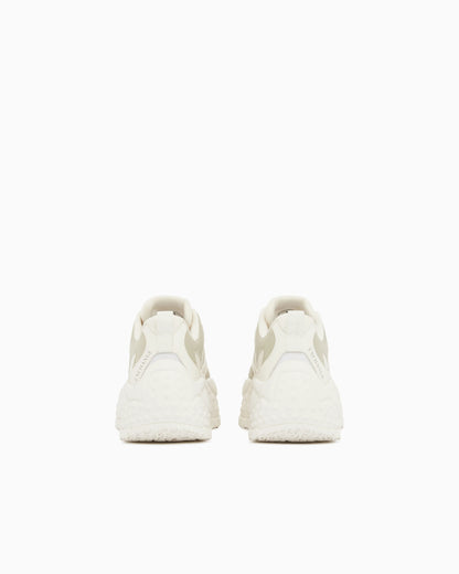 Sneakers in mesh and microsuede
