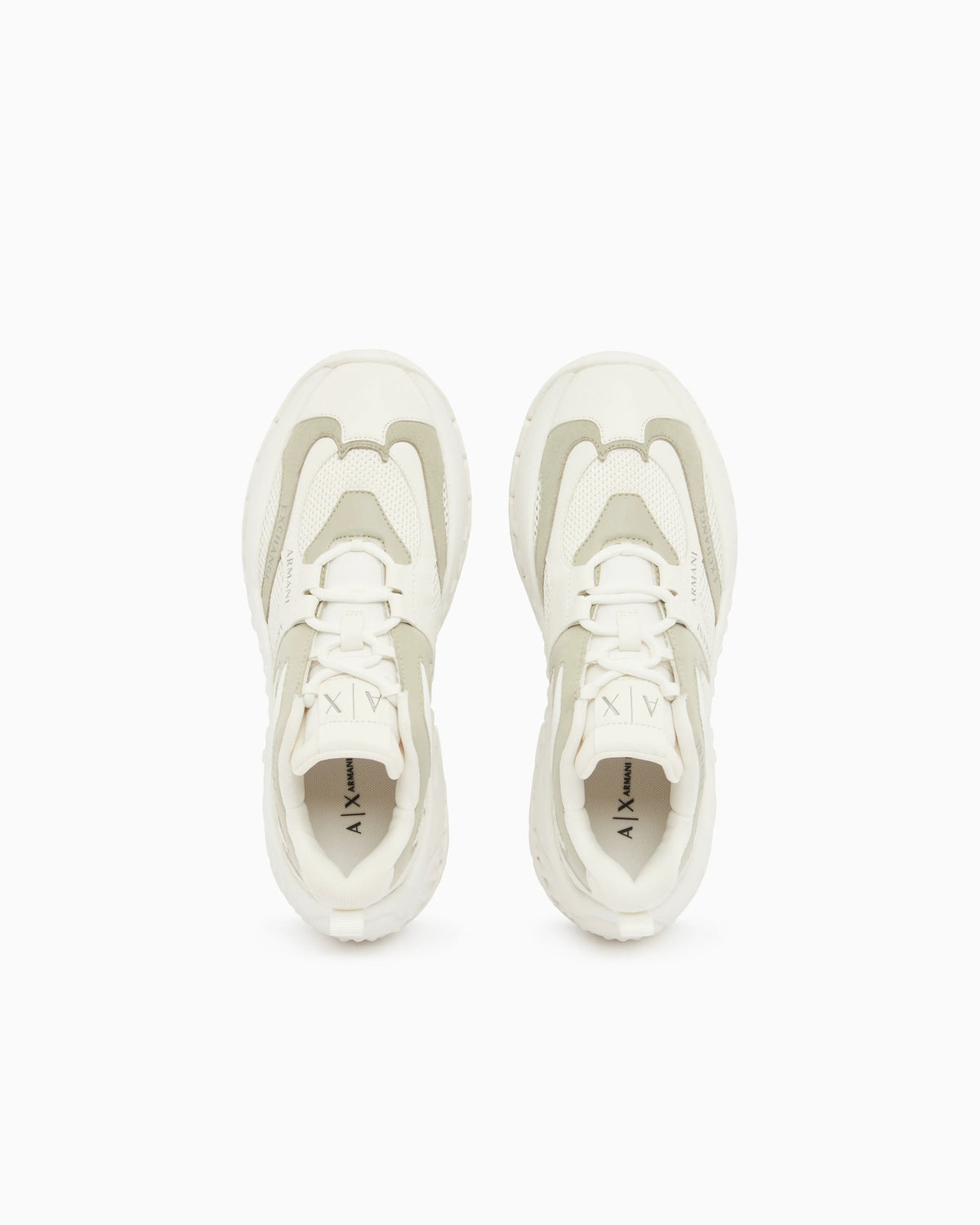 Sneakers in mesh and microsuede