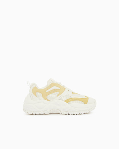 Sneakers in mesh and microsuede