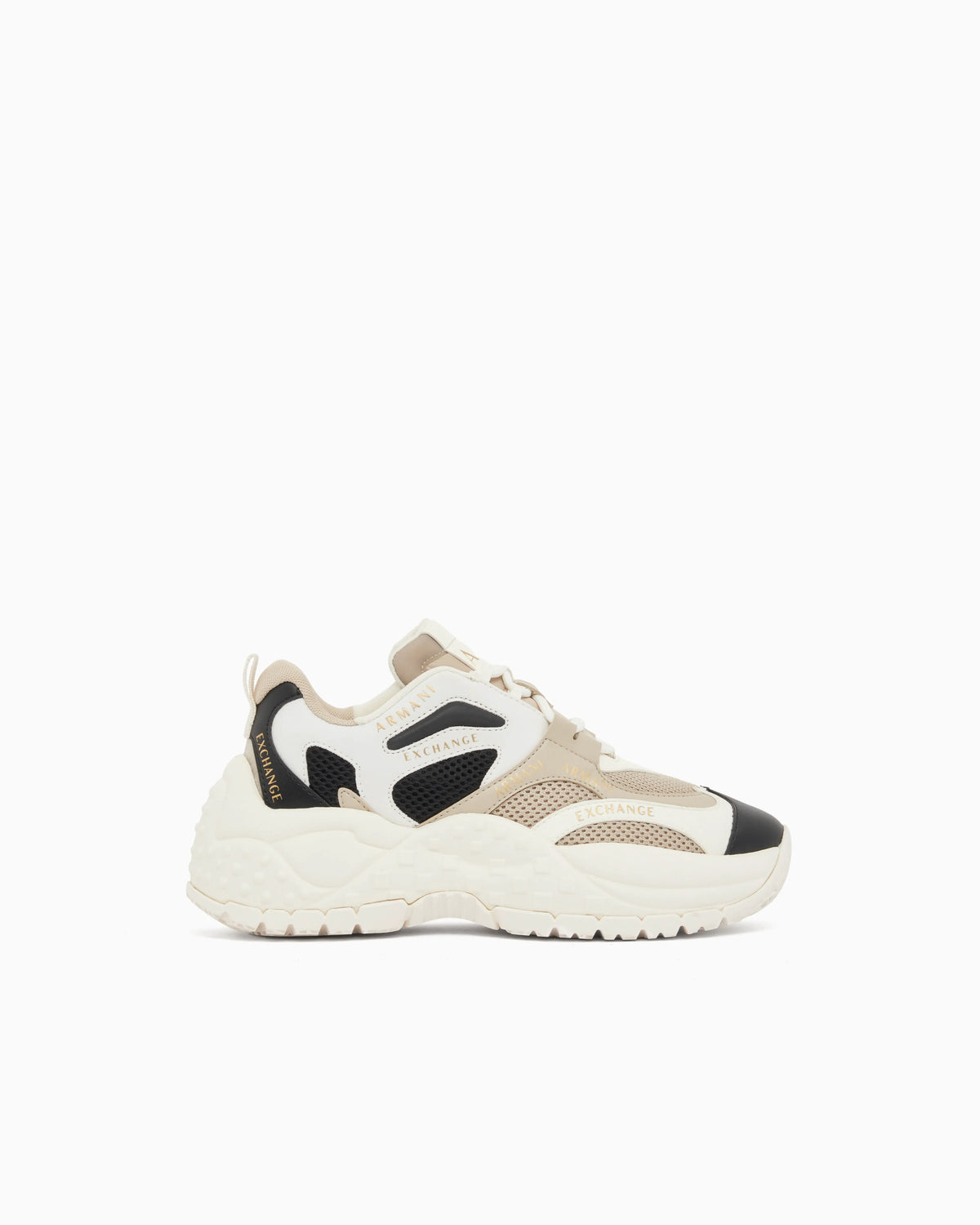 Sneakers in mesh and microsuede