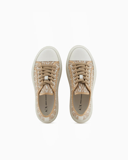 Sneakers with allover logo