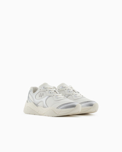 Sneakers with metallic inserts