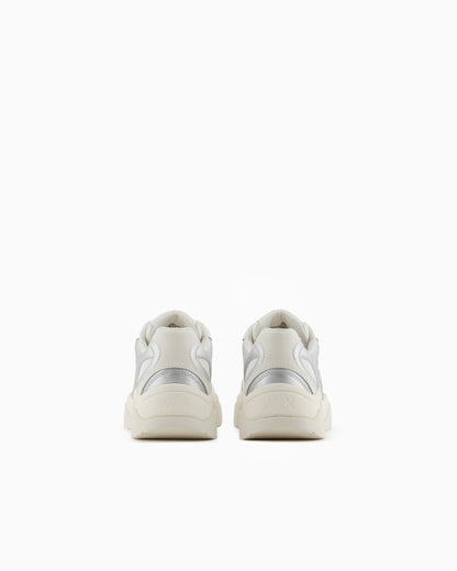 Sneakers with metallic inserts