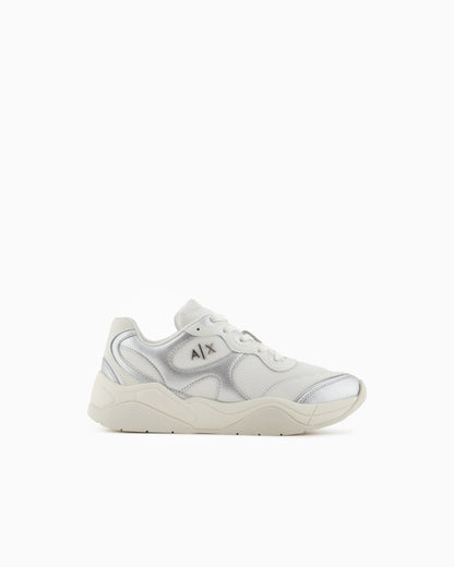 Sneakers with metallic inserts
