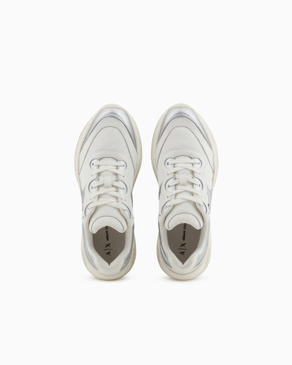 Sneakers with metallic inserts