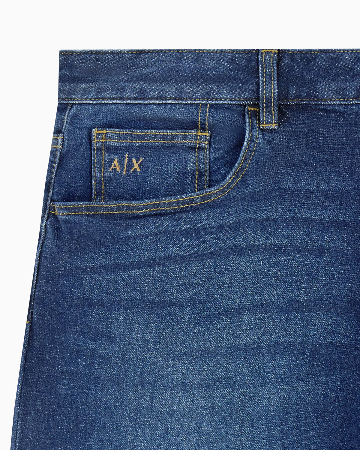 Comfort slim-fit cotton denim jeans with fading Essential