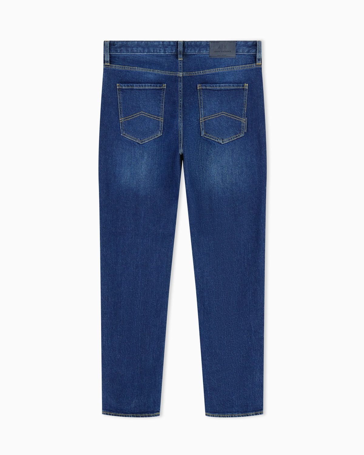 Comfort slim-fit cotton denim jeans with fading Essential