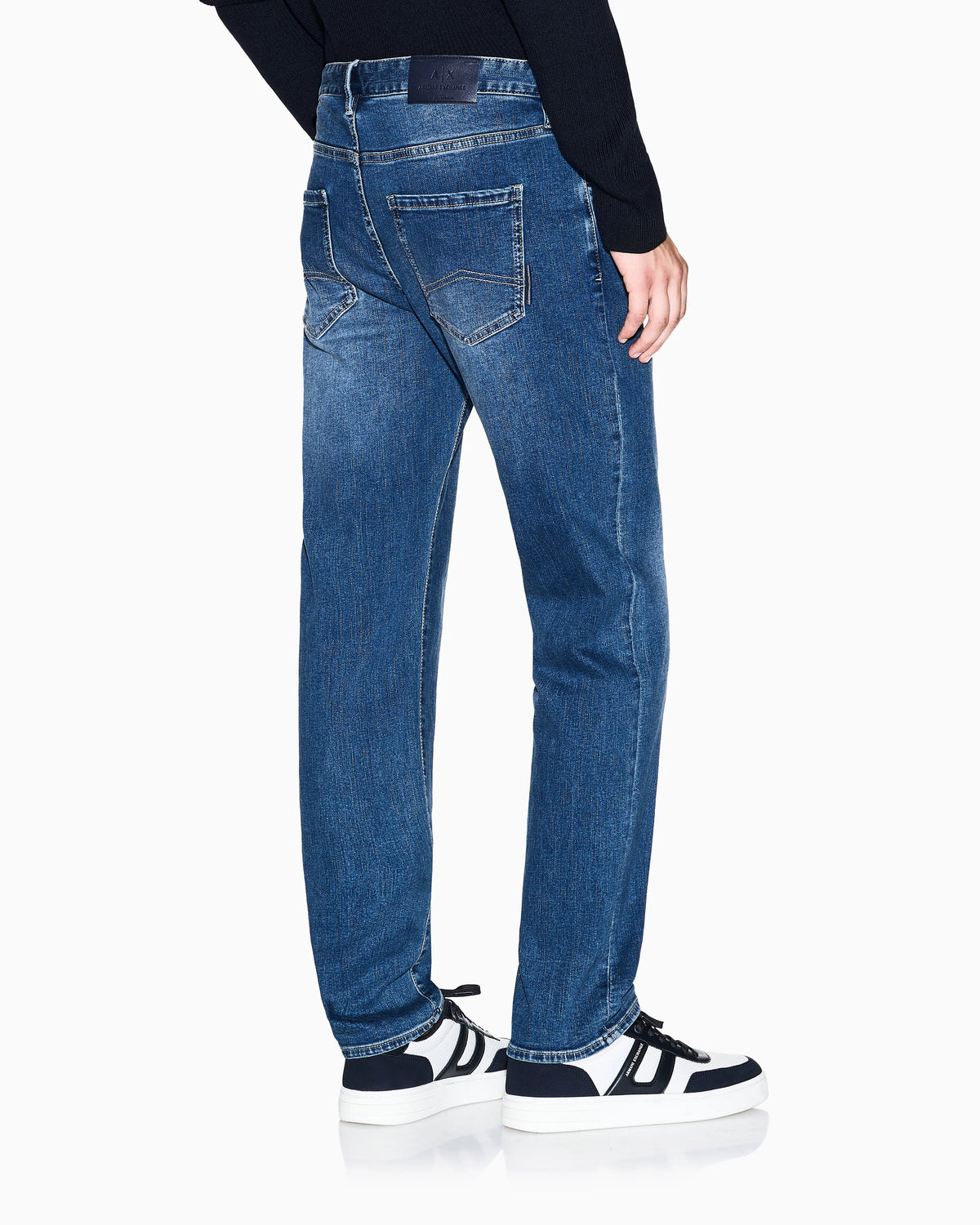 Comfort slim-fit jeans in faded cotton denim Essential