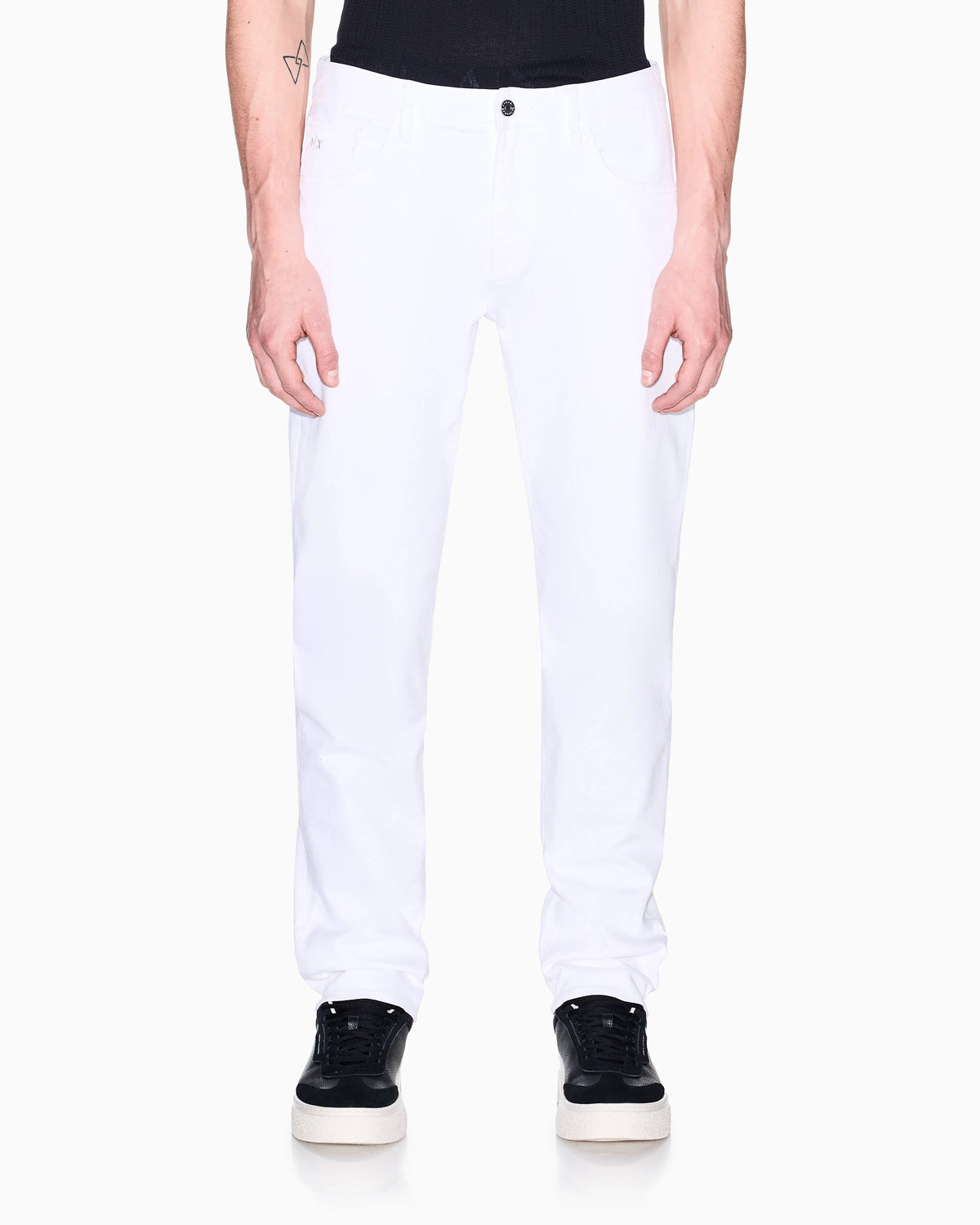 Comfort slim straight-leg jeans in stretch denim Essential