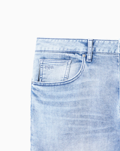 Comfort slim-fit jeans Essential in faded fleece denim