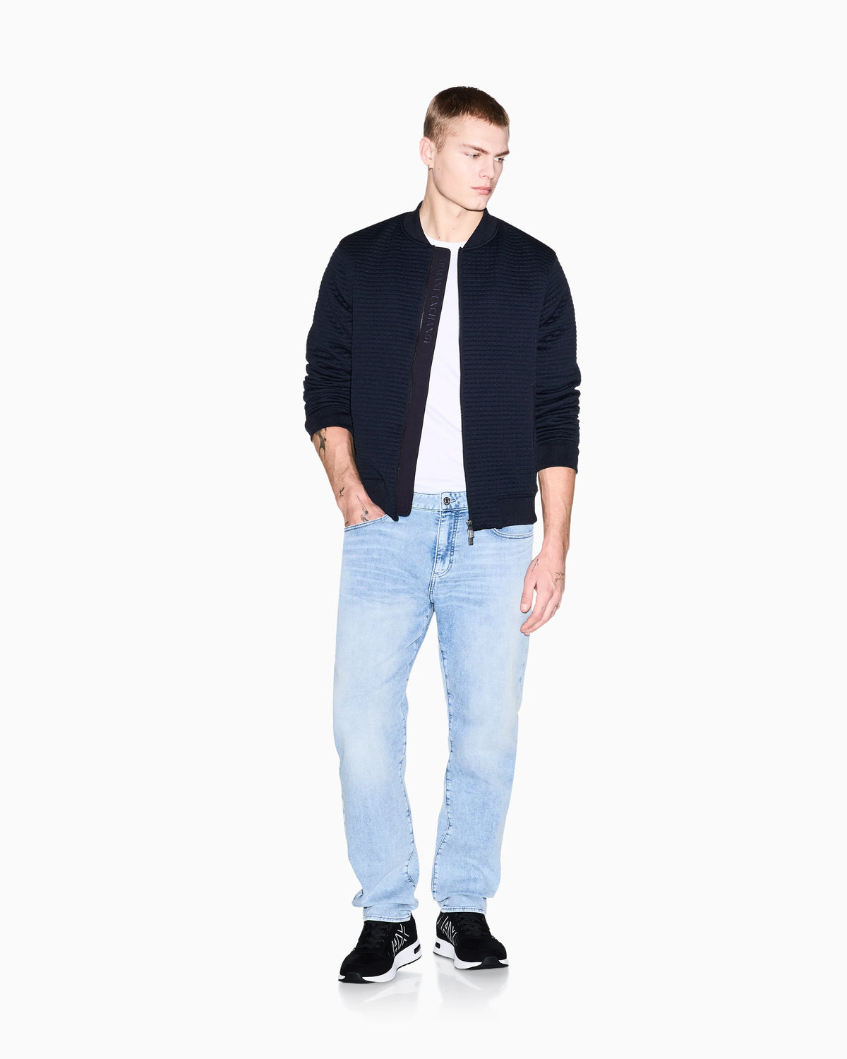 Comfort slim-fit jeans Essential in faded fleece denim