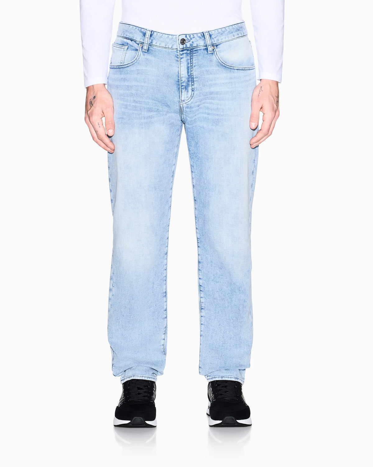 Comfort slim-fit jeans Essential in faded fleece denim