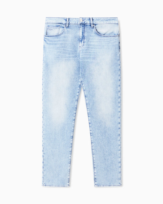 Comfort slim-fit jeans Essential in faded fleece denim