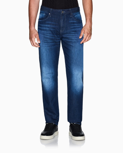 Comfort slim-fit jeans Essential in faded fleece denim