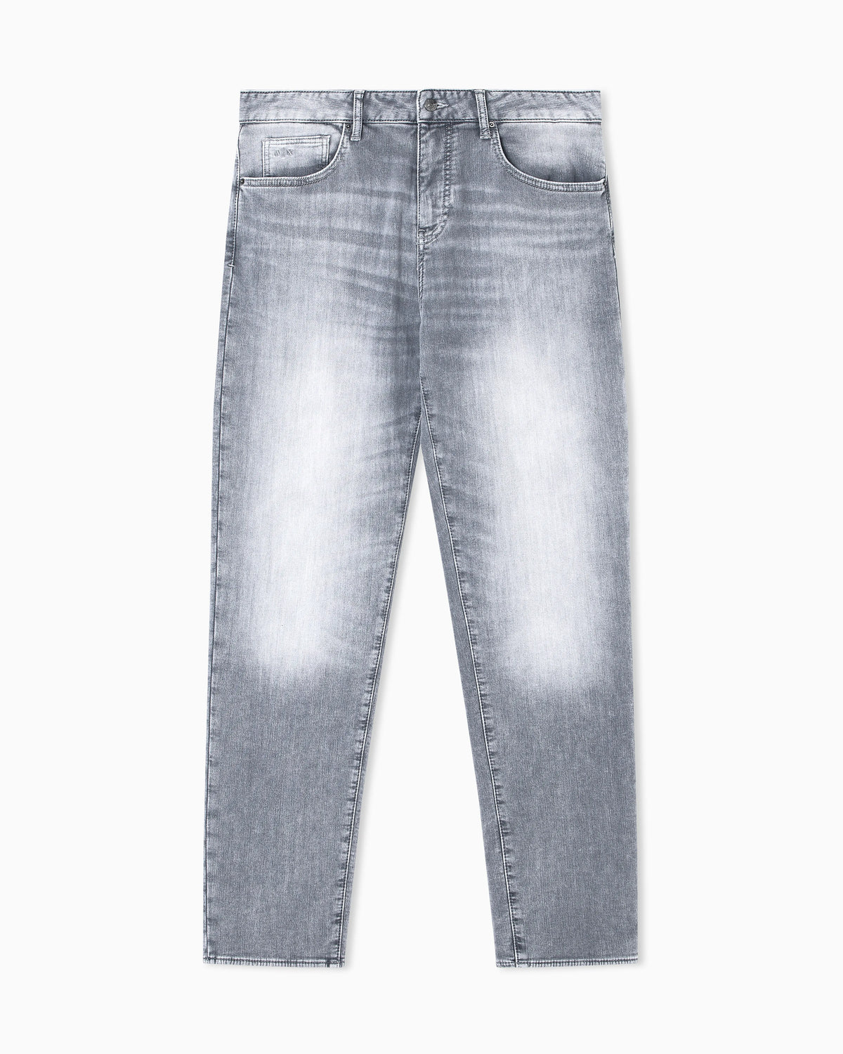 Faded fleece denim jeans with a comfort slim fit